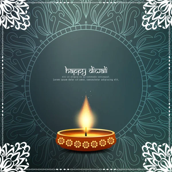 Résumé Happy Diwali religieux fond de festival — Image vectorielle