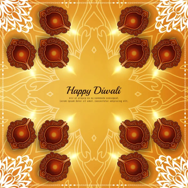 Абстрактная красота на фоне фестиваля Happy Diwali — стоковый вектор
