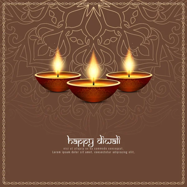 Résumé Happy Diwali religieux fond de festival — Image vectorielle