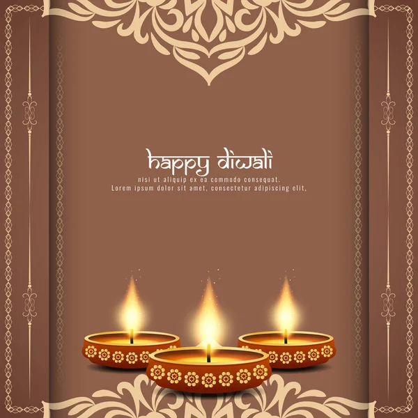 Fondo de celebración artístico abstracto Happy Diwali — Vector de stock