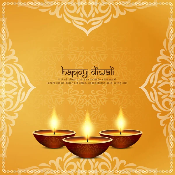 Resumen Feliz festival religioso Diwali fondo — Vector de stock