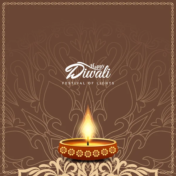 Fondo de celebración artístico abstracto Happy Diwali — Archivo Imágenes Vectoriales