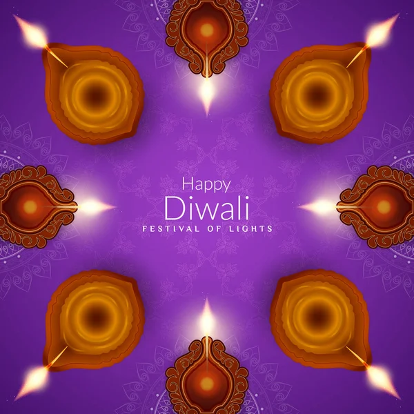 Abstract Happy Diwali elegant background — Stock Vector