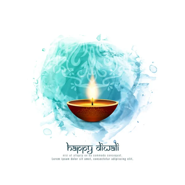 Abstract stylish Happy Diwali greeting background — Stock Vector