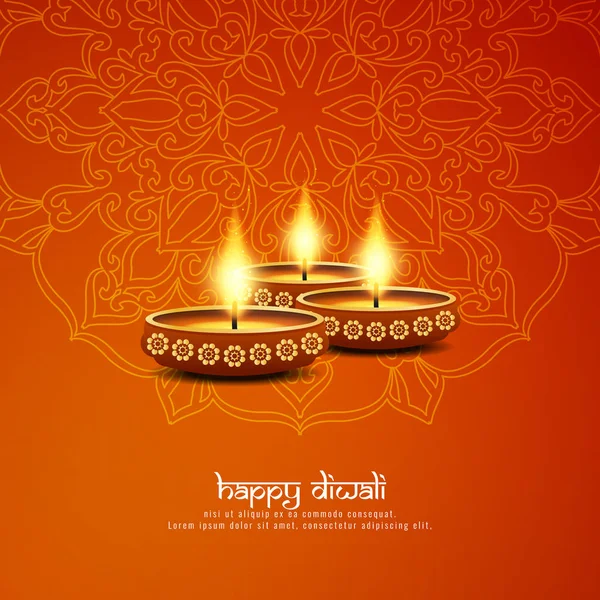 Абстрактный стильный приветственный фон от Happy Diwali — стоковый вектор