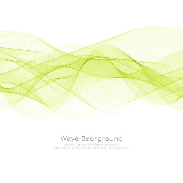 Fondo de diseño de onda verde elegante abstracto — Archivo Imágenes Vectoriales