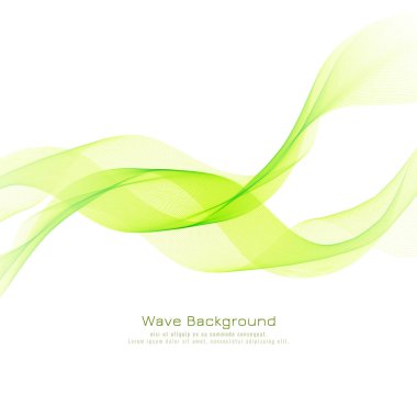 Soyut zarif yeşil dalga arka plan
