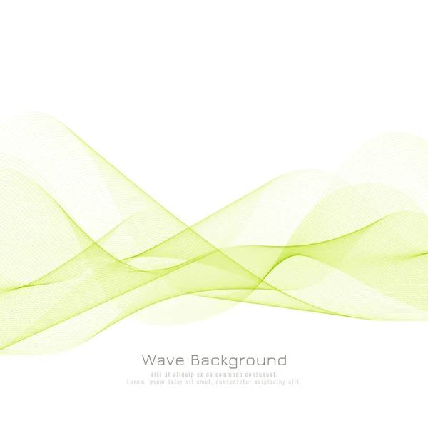 Abstract green wave elegant background — Stock Vector