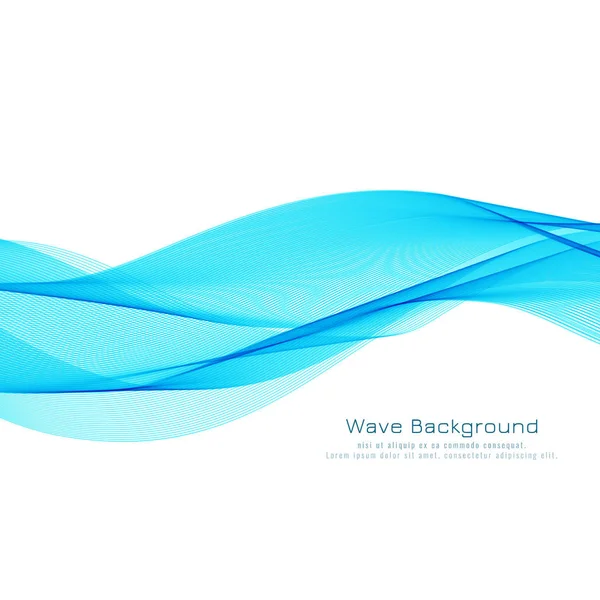 Diseño de onda azul abstracto fondo elegante — Vector de stock