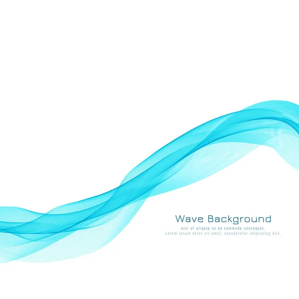 Abstrakte blaue Welle Design eleganten Hintergrund — Stockvektor