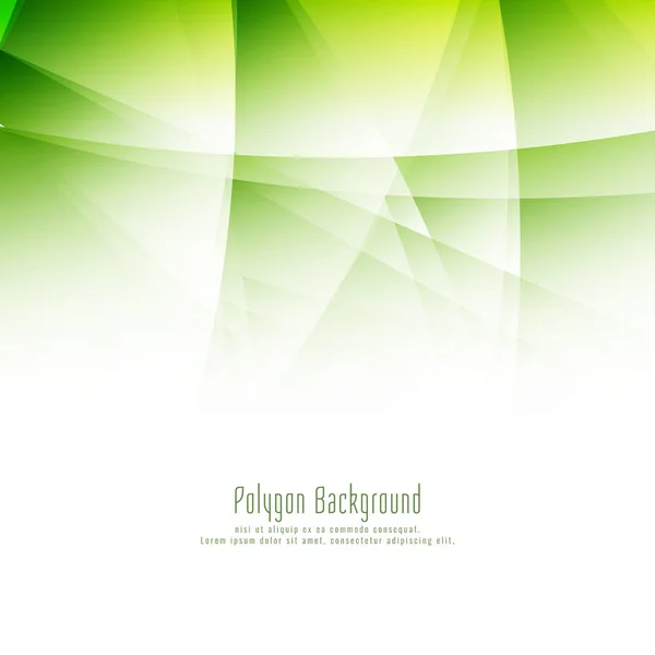 Abstrait moderne polygone vert fond de conception — Image vectorielle