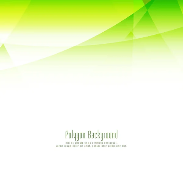 Abstrakt snygg grön polygon design elegant bakgrund — Stock vektor