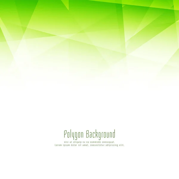 Abstrakt modern grön polygon design bakgrund — Stock vektor