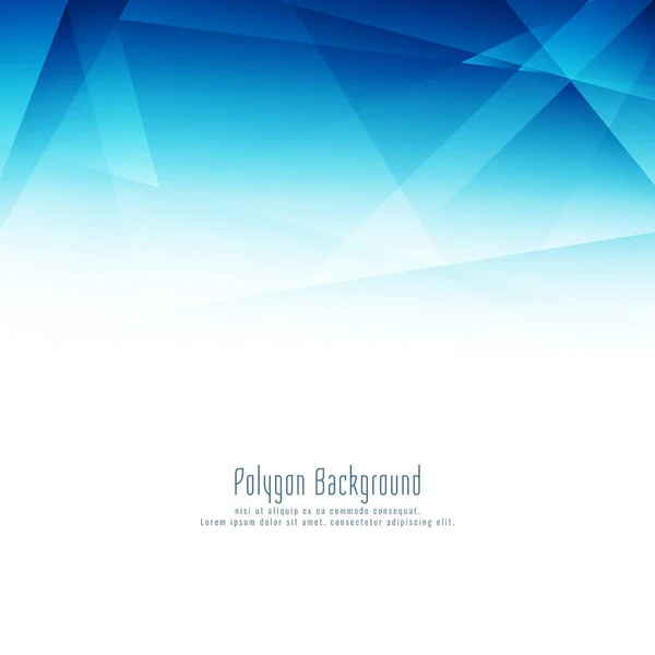 Abstrait élégant bleu polygone fond de conception — Image vectorielle