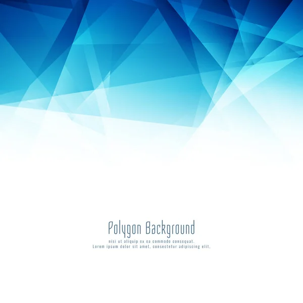 Abstrait bleu polygone design élégant fond — Image vectorielle