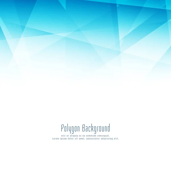 Abstrakt snygg blå polygon design bakgrund — Stock vektor