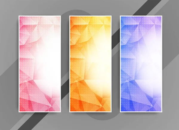 Abstracte kleurrijke elegante zakelijke banners set — Stockvector