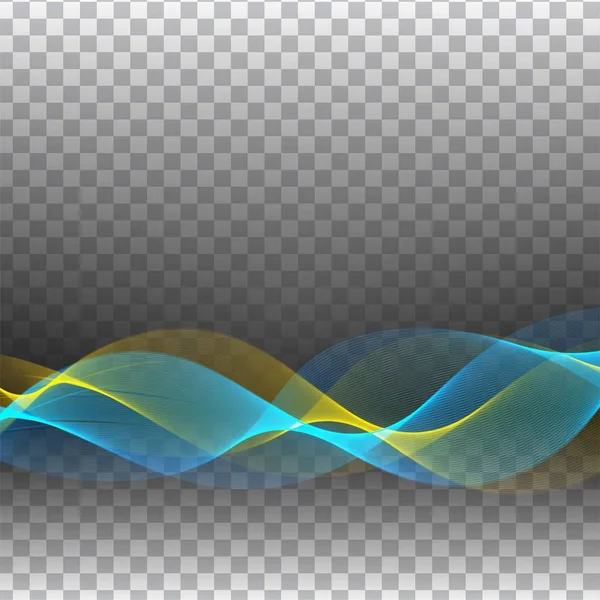 Abstracto colorido onda transparente elegante fondo — Vector de stock