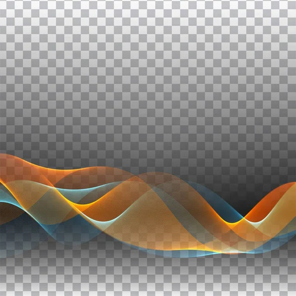 Abstracte kleurrijke Wave elegante transparante achtergrond — Stockvector