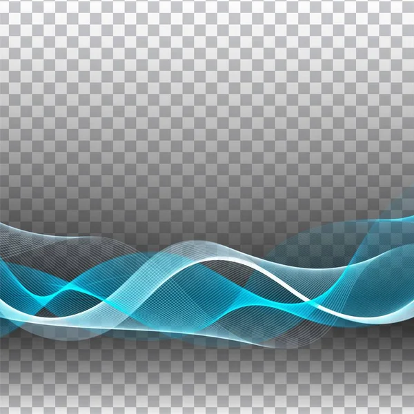 Abstracto moderno colorido onda fondo transparente — Vector de stock