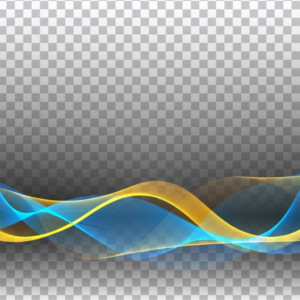 抽象的なカラフルな波エレガントな透明な背景 — ストックベクタ
