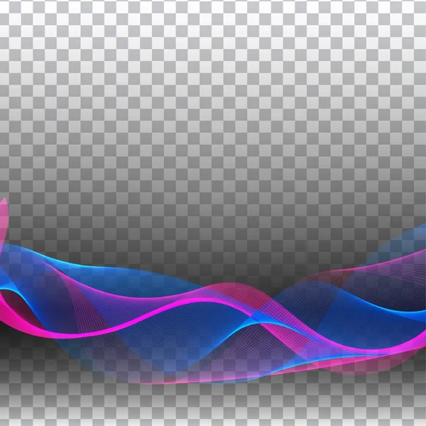 Abstrato colorido onda elegante fundo transparente — Vetor de Stock
