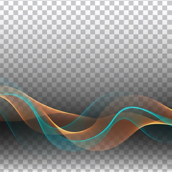 Abstracto colorido onda transparente elegante fondo — Vector de stock