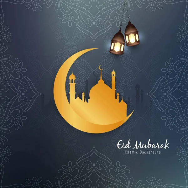 Abstrato bonito Eid Mubarak fundo islâmico — Vetor de Stock