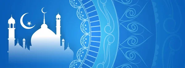Soyut İslam Eid Mubarak güzel afiş tasarım — Stok Vektör