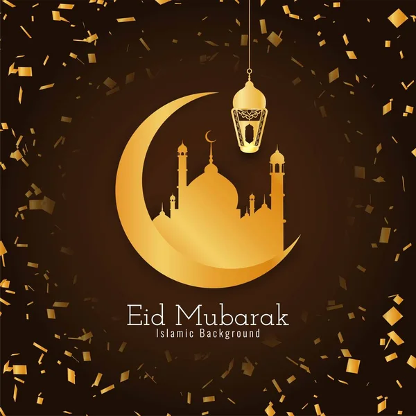 Abstrato Eid Mubarak belo fundo islâmico —  Vetores de Stock