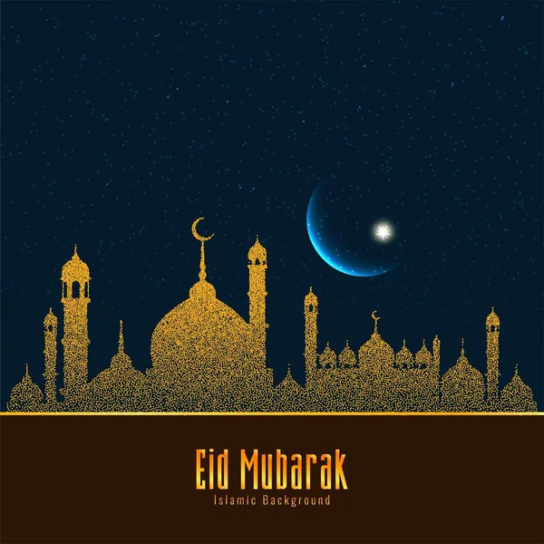 Eid Mubarak Islamic festival beautiful background — Stock Vector
