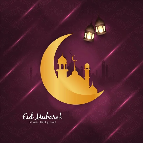 Abstract religious Eid Mubarak festival background — Stock Vector