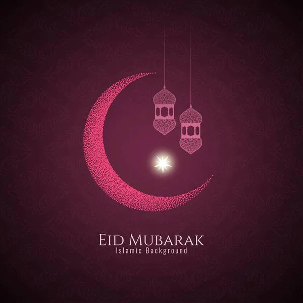 Beautiful Eid Mubarak festival greeting background — Stock Vector