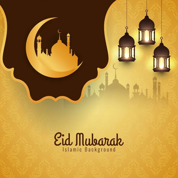 Islamic festival Eid Mubarak background — Stock Vector