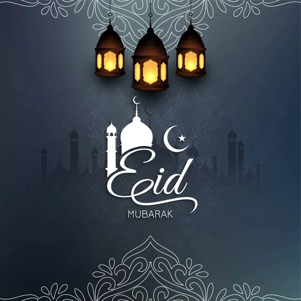 Religioso Eid Mubarak elegante fundo festivo —  Vetores de Stock