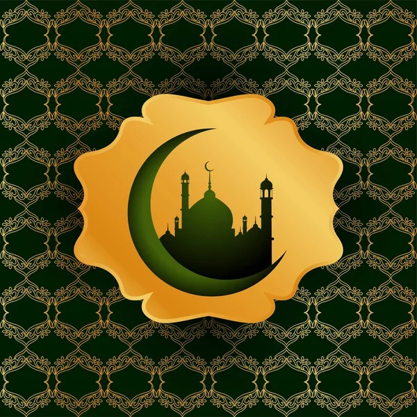 Abstracte Eid Mubarak stijlvolle islamitische achtergrond — Stockvector