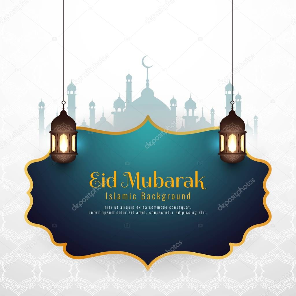 Abstract Eid Mubarak festival decorative background