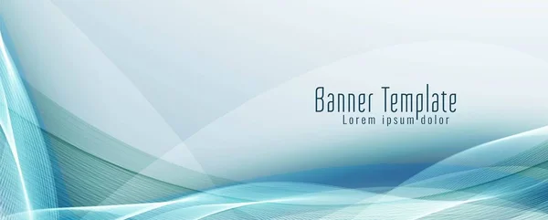 Abstrakte wellenförmige Banner-Design-Vorlage — Stockvektor