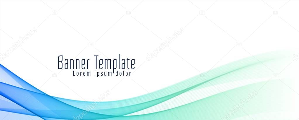 Abstract wavy banner stylish design template