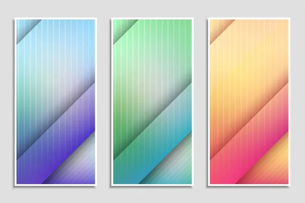 Abstraktní barevné stylové nápisy sada — Stockový vektor