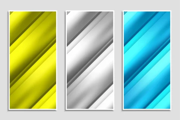 Conjunto de pancartas elegantes coloridas abstractas — Vector de stock