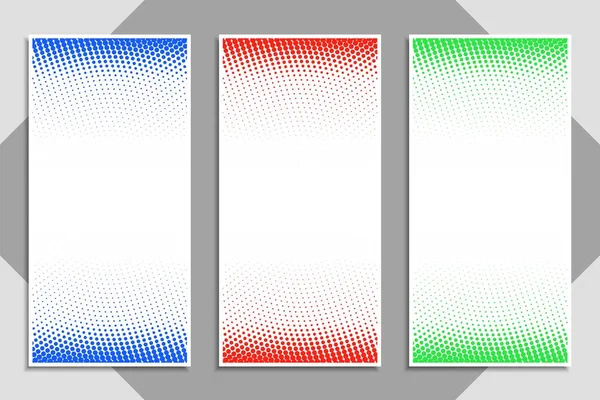 Pancartas coloridas modernas abstractas del medio tono fijadas — Vector de stock