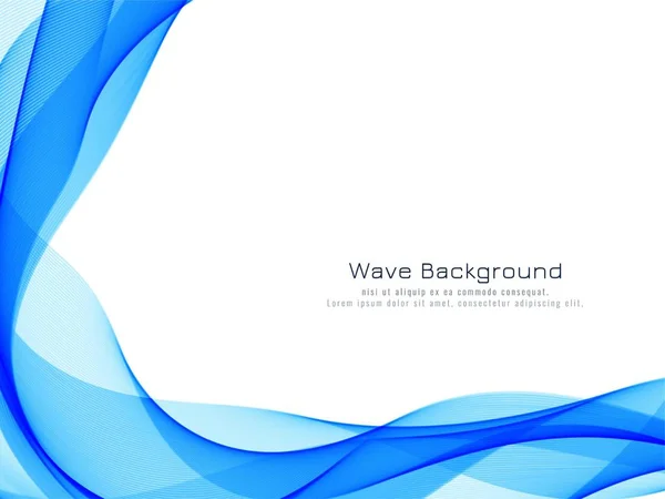 Elegante diseño de fondo de onda azul — Vector de stock