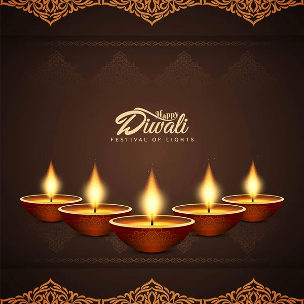 Resumen Feliz festival Diwali fondo — Archivo Imágenes Vectoriales