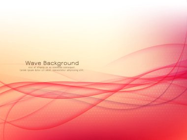 Soyut parlak kırmızı dalga arkaplan vektörü