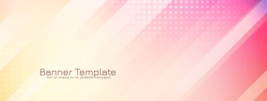 Soyut renkli çizgili pankart tasarım vektörü