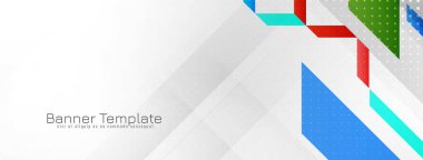 Soyut modern geometrik bayrak tasarım vektörü