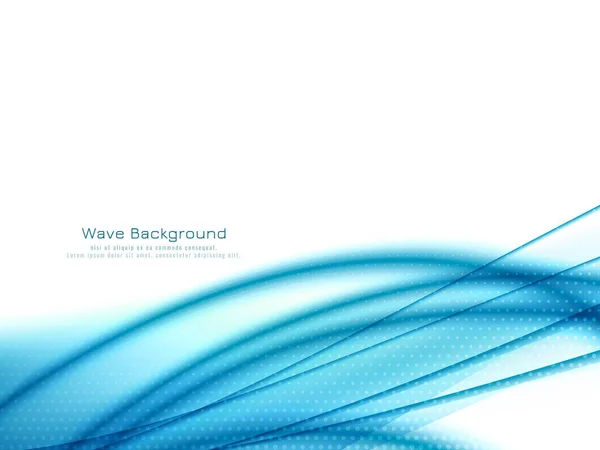 Abstrakte Elegante Blaue Welle Hintergrund Vektor — Stockvektor