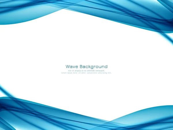 Abstract Elegant Blue Wave Background Vector — Stock Vector