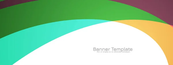 Moderno Elegante Diseño Onda Colorida Banner Vector — Archivo Imágenes Vectoriales